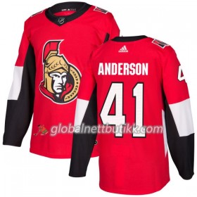 Ottawa Senators Hockeydrakt Craig Anderson 41 2017-2018 Rød Adidas Authentic - Herre